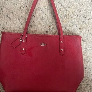 Coach Red Women's Tote Bag
